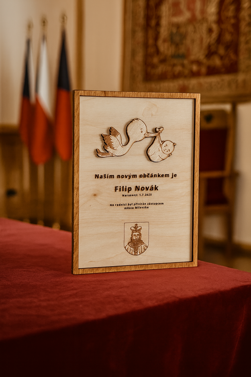 Dětský pokoj s dřevěným obrazem